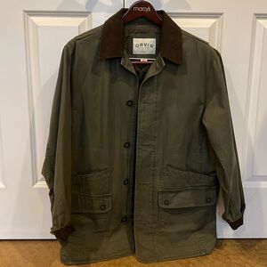 Orvis Barn Chore Quilt Lined Utility Outdoor Olive Jacket Medium New Condition
